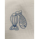 Double gaze coton - Poissons - x10cm