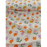 Double gaze coton - Marguerite - x10cm