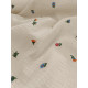 Double gaze coton - Floraison - x10cm