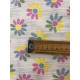 Double gaze coton brodée - Fleurs - x10cm