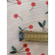Double gaze coton brodée - Cherry - x10cm