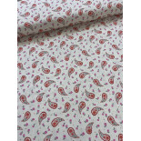 Double gaze coton brodée - Bandana- x10cm