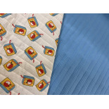 Tissu Matelassé - Jus de fruits- x10cm