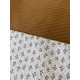 Tissu Matelassé- Double gaze - Fleurs- x10cm