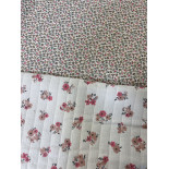 Tissu Matelassé- Double gaze - Flowers- x10cm