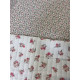 Tissu Matelassé- Double gaze - Flowers- x10cm