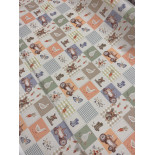 Tissu cretonne - Fermier - x10cm