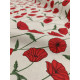 Tissu enduit fin - Coquelicots - x10cm