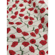 Tissu enduit fin - Coquelicots - x10cm