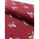 Percale de Coton - Dogs burgundy - x10cm