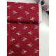 Percale de Coton - Dogs burgundy - x10cm