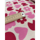 Double gaze coton - Love shape rose - x10cm