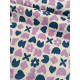 Double gaze coton - Love shape bleu / violet - x10cm