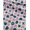 Double gaze coton - Love shape bleu / violet - x10cm