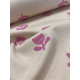 Jersey maille-Pink flowers -x10cm