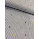 Tissu cretonne - Rayures - x10cm
