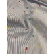 Tissu cretonne - Rayures - x10cm