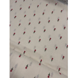 Double gaze coton - Rose - x10cm