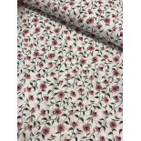 Double gaze coton - Rosée florale - x10cm