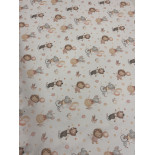 Tissu cretonne - Cirque - x10cm