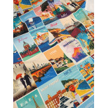 Tissus polyester - Voyage - x10cm