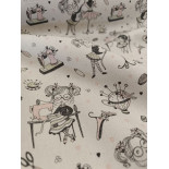 Tissu ameublement - Léger - Poupette - x10cm