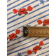 Tissu cretonne - Crabes - x10cm