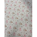 Tissu cretonne - Pig - x10cm