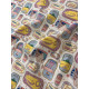 Tissu cretonne - Sardines - x10cm