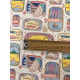 Tissu cretonne - Sardines - x10cm