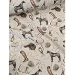 Tissu ameublement - Léger - Equitation - x10cm