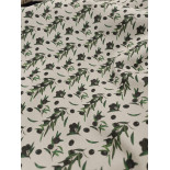 Tissu ameublement - Léger - Olives noires - x10cm