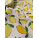 Tissu ameublement - Léger - Citrons jaunes - x10cm