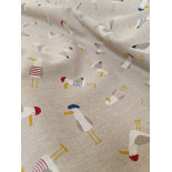 Tissu ameublement - Léger - Mouettes - x10cm