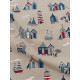 Tissu ameublement - Léger - Cabanes de pêche- x10cm