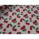 Tissu enduit - cherry - rouge - x 10cm
