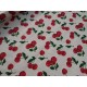 Tissu enduit - cherry - rouge - x 10cm