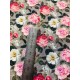 Percale de Coton - Fleurs Vintage rose - x10cm