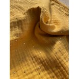 Double gaze coton - PAILLETTES - terracotta - x10cm