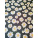 Tissu ameublement - Marguerite noir x10cm