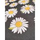 Tissu ameublement - Marguerite noir x10cm