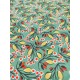 Tissu cretonne - fleurs kaki domo - x10cm