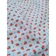 Tissu cretonne - fraise - x10cm
