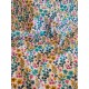 Tissu cretonne - Mille Fleurs - Fushia - x10cm