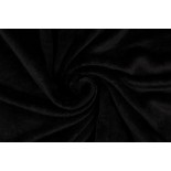 Tissu polaire Doudou - Noir - x10cm