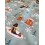 Tissu cretonne - Artic bleu - x10cm