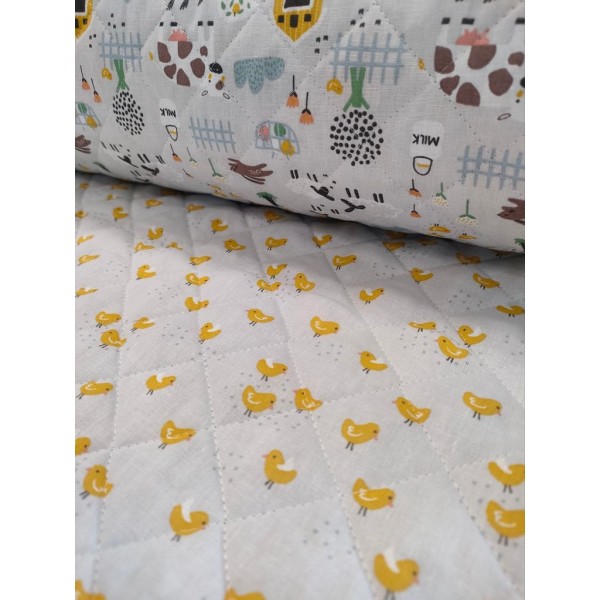 Couvre-lit Matelassé Réversible Happy Linen - Enfant - Motifs Animaux Ferme/moutons - Vert - 150x200 Cm