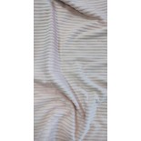 Tissu polaire Minky rayures - Rose - x10cm