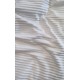 Tissu polaire Minky rayures - Blanc - x10cm