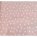 Tissu cretonne - Etoiles blanches x10cm
